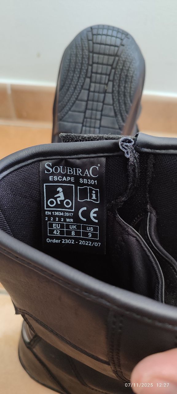 Bottes moto Soubirac Escape T.42