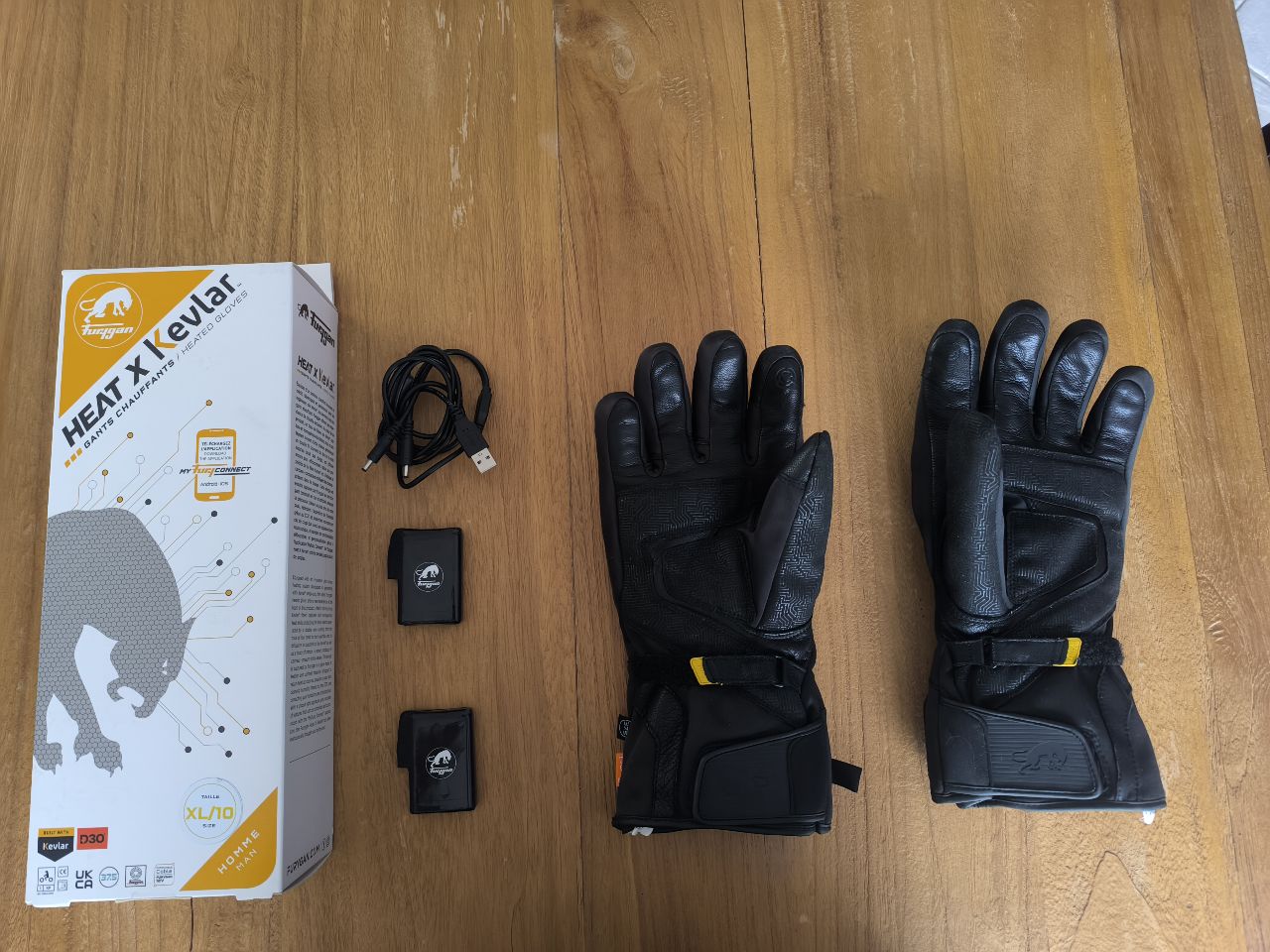 Gants chauffants furygan heat kevlar 