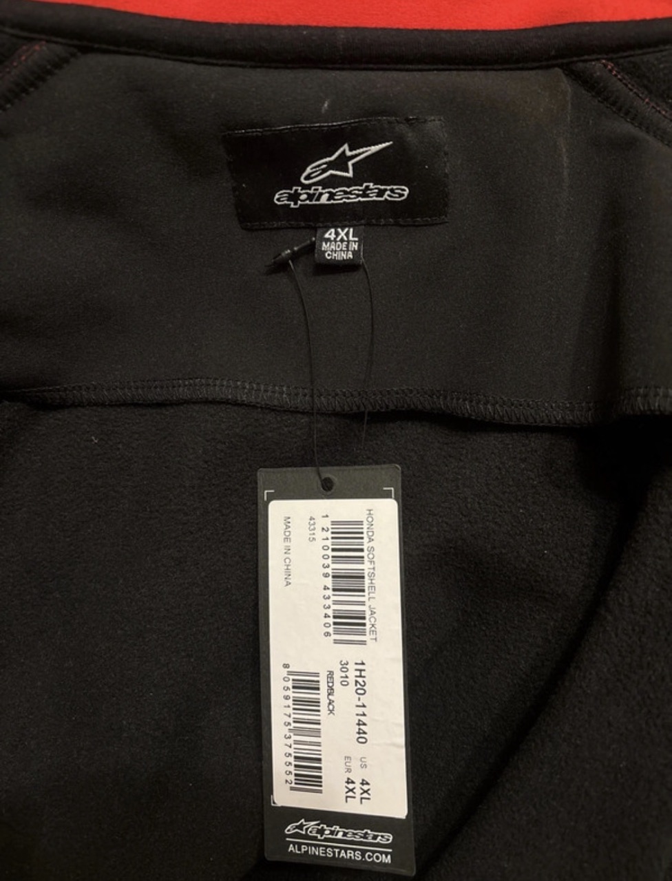 Veste coupe vent alpinestars Honda neuve