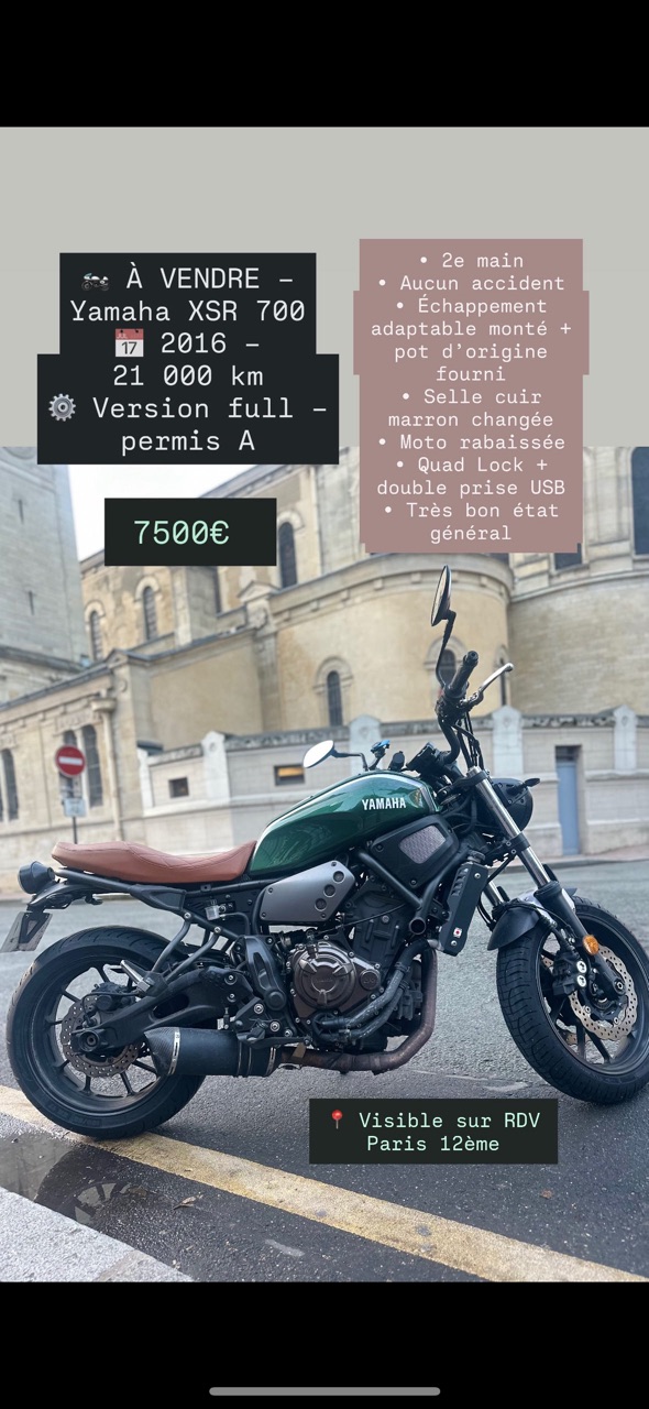 YAMAHA XSR 700 negociable 