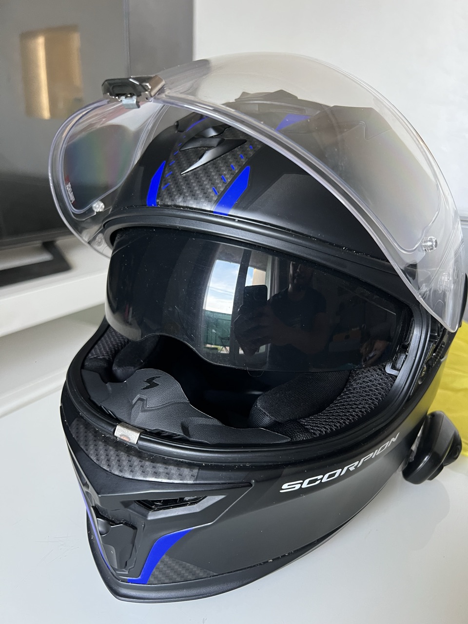 Casque moto Scorpion EXO-520 Air + Intercom Sena i