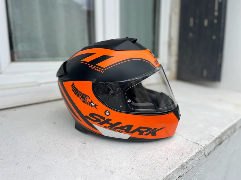 Casque moto Shark Speed-R Avenger orange et noir X