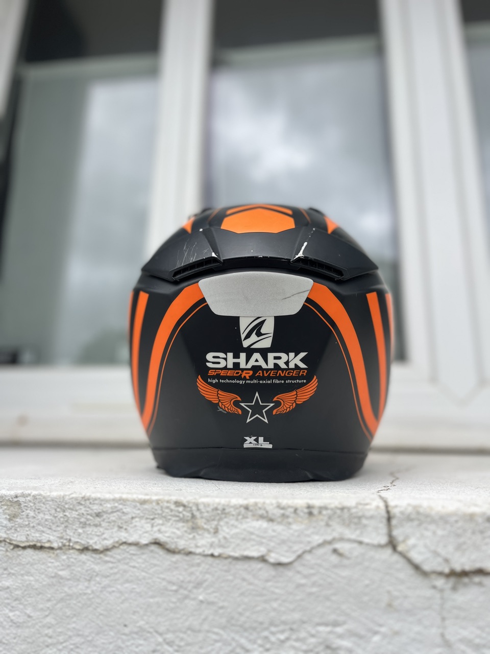 Casque moto Shark Speed-R Avenger orange et noir X