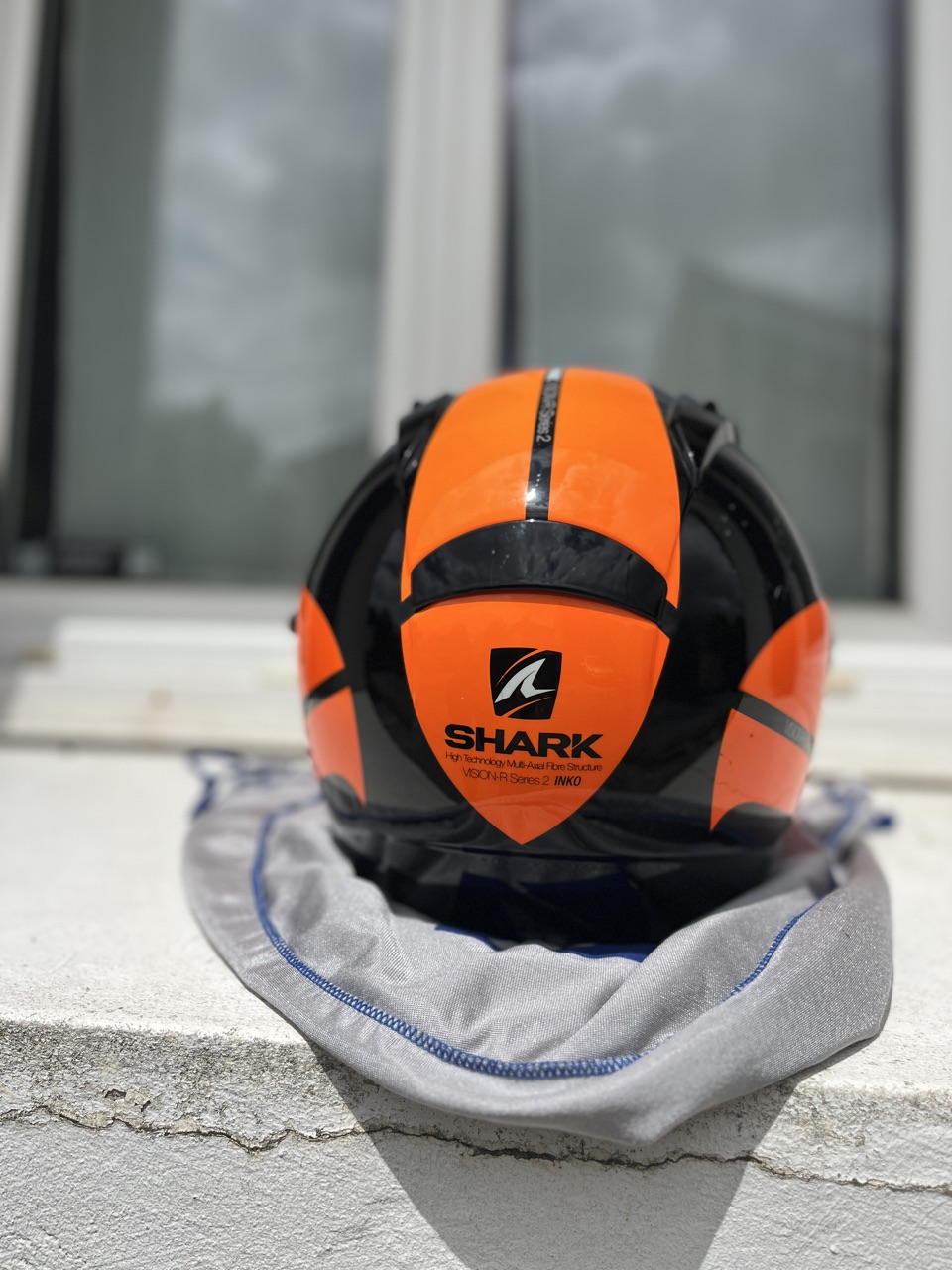 Casque moto Shark Vision-R série 2 INKO orange et 