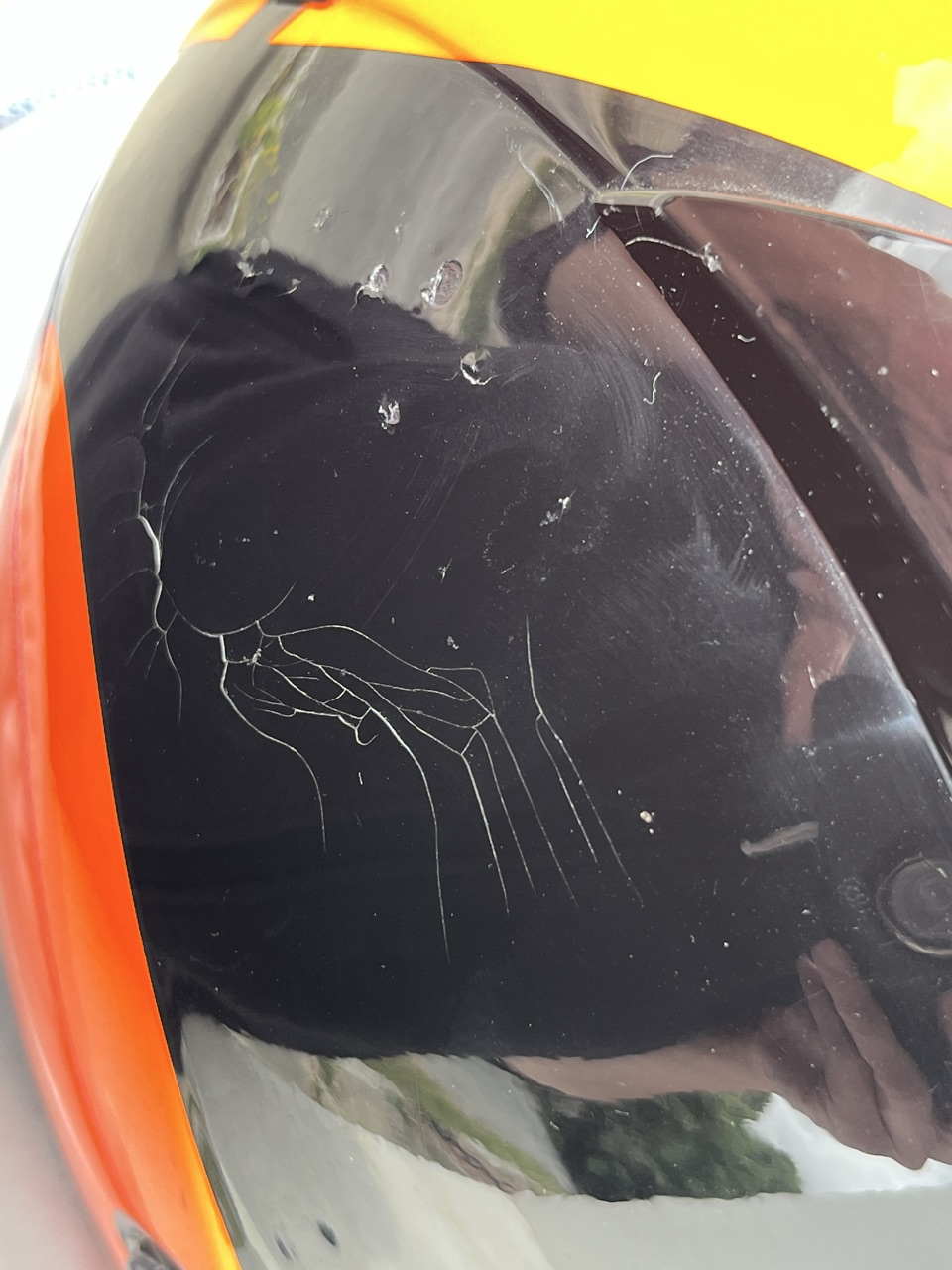 Casque moto Shark Vision-R série 2 INKO orange et 