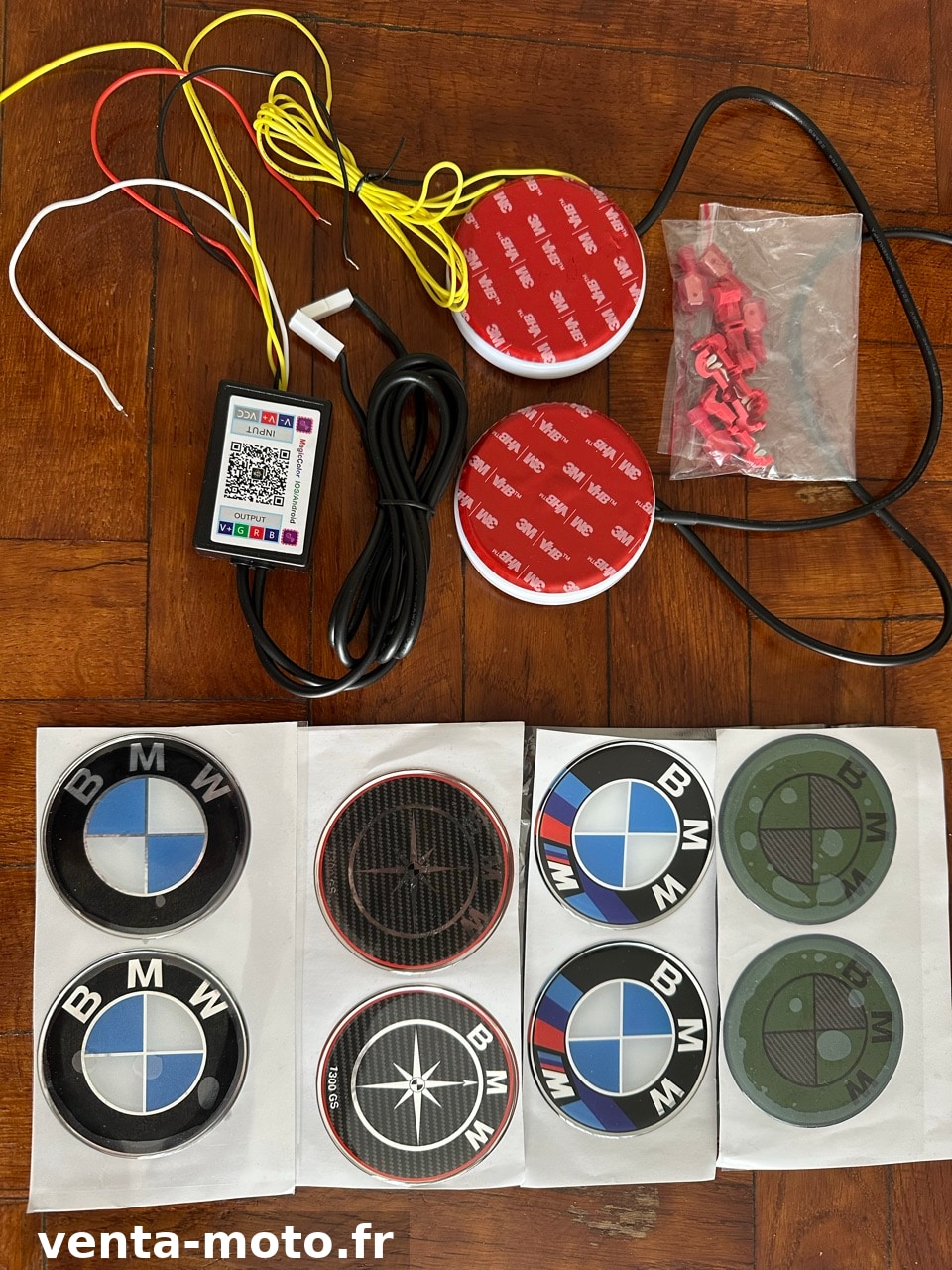 Neuf Logo led application rgb BMW 70 mm anneau Led