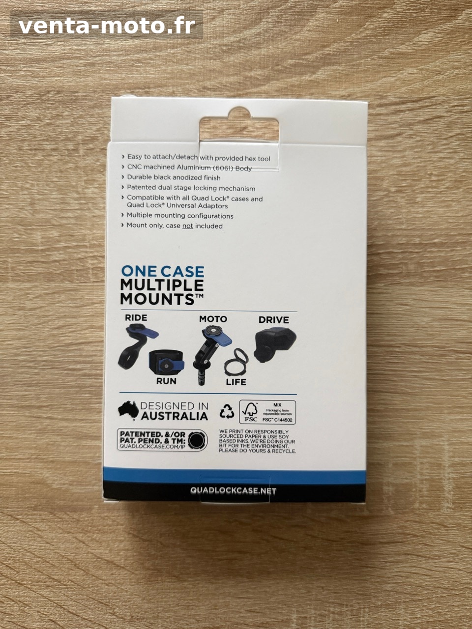 Quad Lock Handlebar Mount PRO - Support de télépho